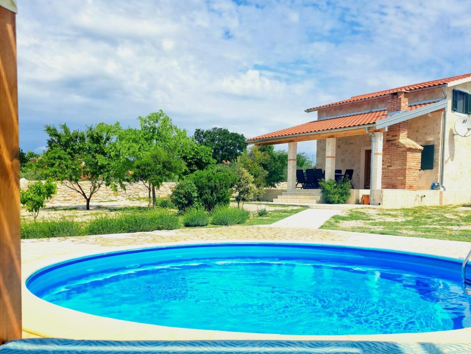 Villa Stone Pearl With Heated Swimming Pool Sveti Filip i Jakov Exteriör bild